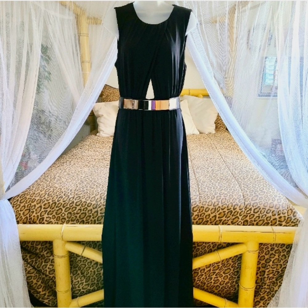 Bebe black evening dress /gown sz L